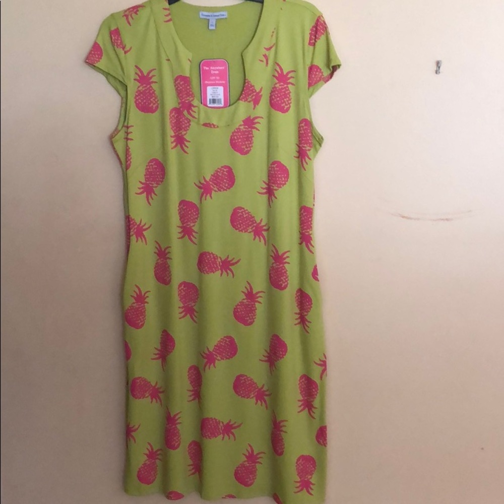 Net neon green sunset and sweet tea midi dress